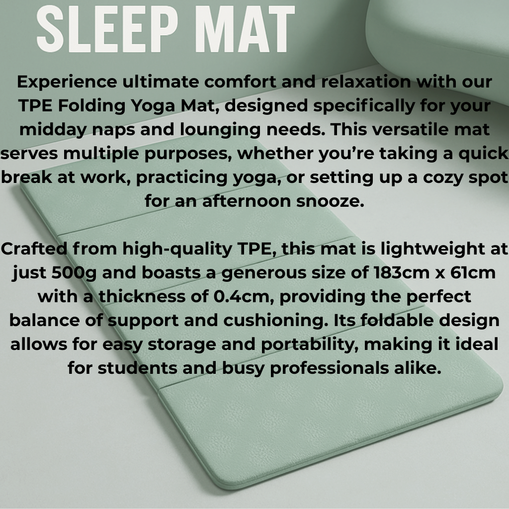 TPE Folding Yoga Mat for Napping and Relaxation