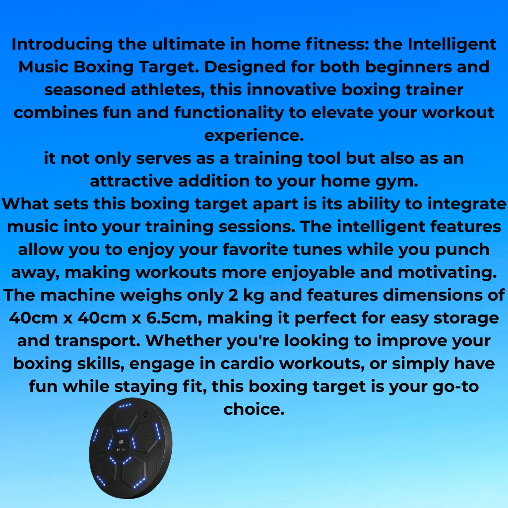 Smart Bluetooth Punching Machine with Light for Home Fitness