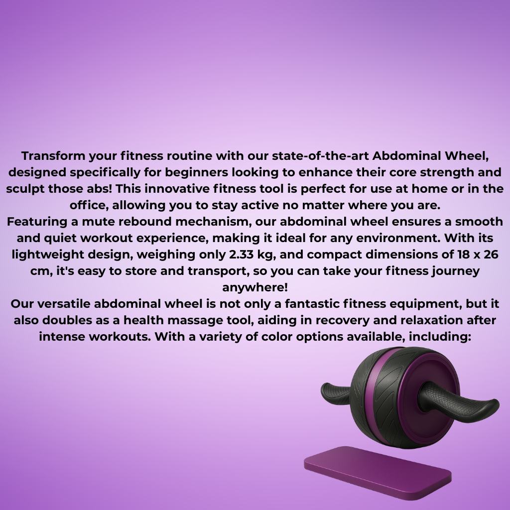 Automatic Resistance Ab Wheel for Beginners (Men/Women)