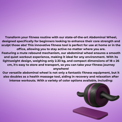 Automatic Resistance Ab Wheel for Beginners (Men/Women)