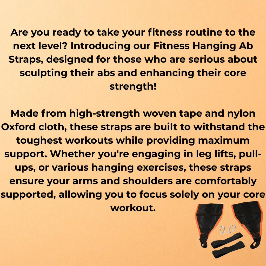 Fitness Hanging Ab Straps for Pull-Up Leg Raises (Pair)